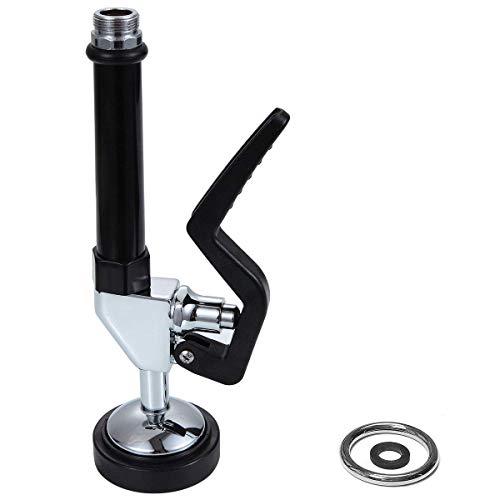 POUGEO Gastro Handbrause Küchenarmatur Ersatzbrause für Gastrobrause/Geschirrbrause/Handbrause Gastro - Edelstahl Chrom Fertig - 1/2" Standard-AG Adapter - Spülbrause Ersatzkopf Schwarz von POUGEO