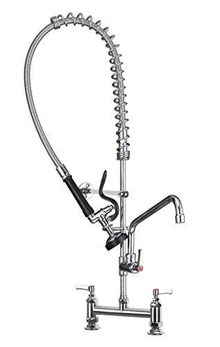 POUGEO Gastro Wasserhahn Gastronomie Küchenarmatur I 8zoll Zweiloch Deckmontage I Doppelgriff Schalten | Gastro Handbrause mit Zubehör | 12 Zoll Schwenkauslauf | Gastro Küchenarmatur 47zoll Höhe POUGEO Gastro Wasserhahn Gastronomie Küchenarmatur I 8zoll Zweiloch Deckmontage I Doppelgriff Schalten | Gastro Handbrause mit Zubehör | 12 Zoll Schwenkauslauf | Gastro Küchenarmatur 47zoll Höhe von POUGEO