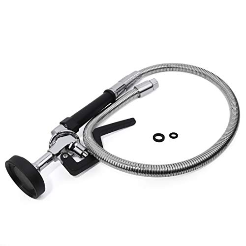 POUGEO Handbrause und Schlauch Gastro Küchenarmatur Ersatzschlauch für Gastrobrause/Geschirrbrause/Gastro Handbrause - 1/2" Standard-AG Adapter - Edelstahl Chrom Fertig - Schlauch Länge 96cm POUGEO Handbrause und Schlauch Gastro Küchenarmatur Ersatzschlauch für Gastrobrause/Geschirrbrause/Gastro Handbrause - 1/2" Standard-AG Adapter - Edelstahl Chrom Fertig - Schlauch Länge 96cm von POUGEO