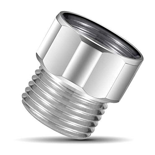 POUGEO Rohrfitting Reduzieradapter,Kommerzielle Spüle Sprayer auf Standard Schlauchanschluss Kommerzielle Wasserhahn Belüfter Adapter Kits,7/8"-20UNF Male to G1/2" Female (7/8to1/2) von POUGEO