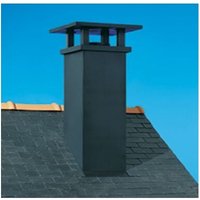 Poujoulat - Tradinov-Dachauslassneigung 64 bis 73 % Ø150 Schwarz Glatt std TCP70 150S - 01150403 von POUJOULAT