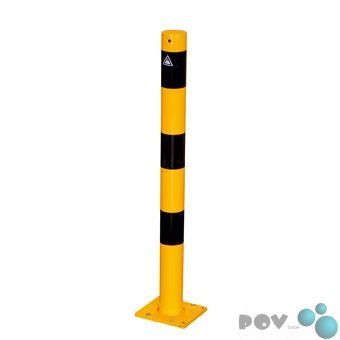 POV® Absperrpfosten aus Stahlrohr, lösbar, zum Aufdübeln, Rundrohr Ø 89 mm von POV