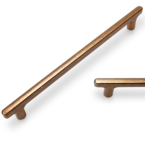 POVEFONK Griffe und Griffe für Küchenschränke, Antik-Messing, Vintage-Stil, 192 mm, Antik-Goldbronze-Finish, 10 Stück von POVEFONK