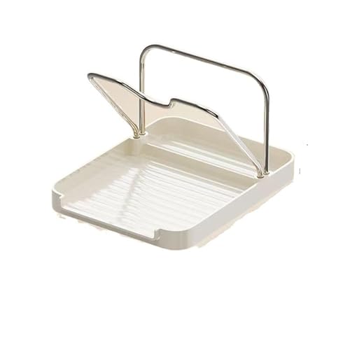 POVVFRTY Haushaltsspatelhalter, multifunktionaler Topfdeckel, Abtropf- und Aufbewahrungswerkzeug(White) von POVVFRTY