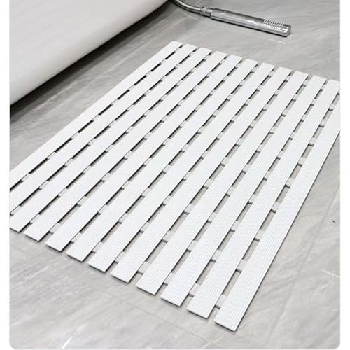 POVVFRTY Kleine Badezimmer Anti-Rutsch-Matte, Duschraum, Duschraum, wasserdichte Fußmatte, Hotel-WC, Badezimmer, Dusche, Anti-Fall-Fußmatte(White) von POVVFRTY