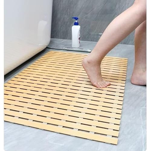 POVVFRTY Kleine Badezimmer Anti-Rutsch-Matte, Duschraum, Duschraum, wasserdichte Fußmatte, Hotel-WC, Badezimmer, Dusche, Anti-Fall-Fußmatte(Yellow) von POVVFRTY