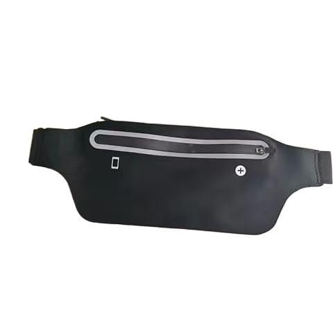 POVVFRTY Sport Unsichtbare Hüfttasche, Ultradünne Lauf-, Wasserdicht Und Diebstahlsichere Sommer-Telefontasche for Frauen Und Männer, Sommer-Hüfttasche(Black) von POVVFRTY