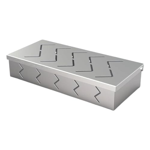 Räucherbox, Edelstahl-Behälter for Grillspäne, Grillfleisch-Räucherofen mit großer gewellter Entlüftung, Grillzubehör in kompakter Größe for Camping im Freien/4242 Räucherbox, Edelstahl-Behälter for Grillspäne, Grillfleisch-Räucherofen mit großer gewellter Entlüftung, Grillzubehör in kompakter Größe for Camping im Freien/4242 von POVVFRTY