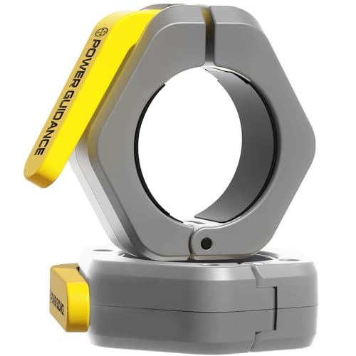 POWER GUIDANCE Hantelverschlüsse Hantel Verschluss, 50MM Langhantel Klemmen Kragen Clips Verriegelung Schnellverschlus, für Workout Gewichtheben Training Fitness Zubehör (Grau (Nylon + Gummifutter）) von POWER GUIDANCE