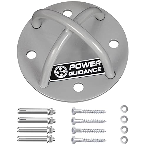 POWER GUIDANCE Hook Wandhaken Deckenanker -Ceiling Anchor Wandhalterung für Aufhängegurte, Gymnastikringe, Yoga Swings & Hängematte, Resistance Band, Battle Rope (1 Stück) von POWER GUIDANCE