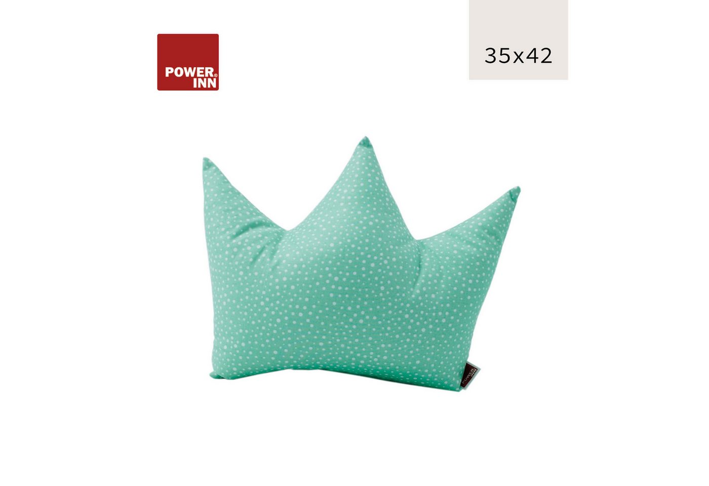 POWER INN Dekokissen POWER INN Kronenkissen, ca. 42x35cm, Hellgrün mit Punkten von POWER INN