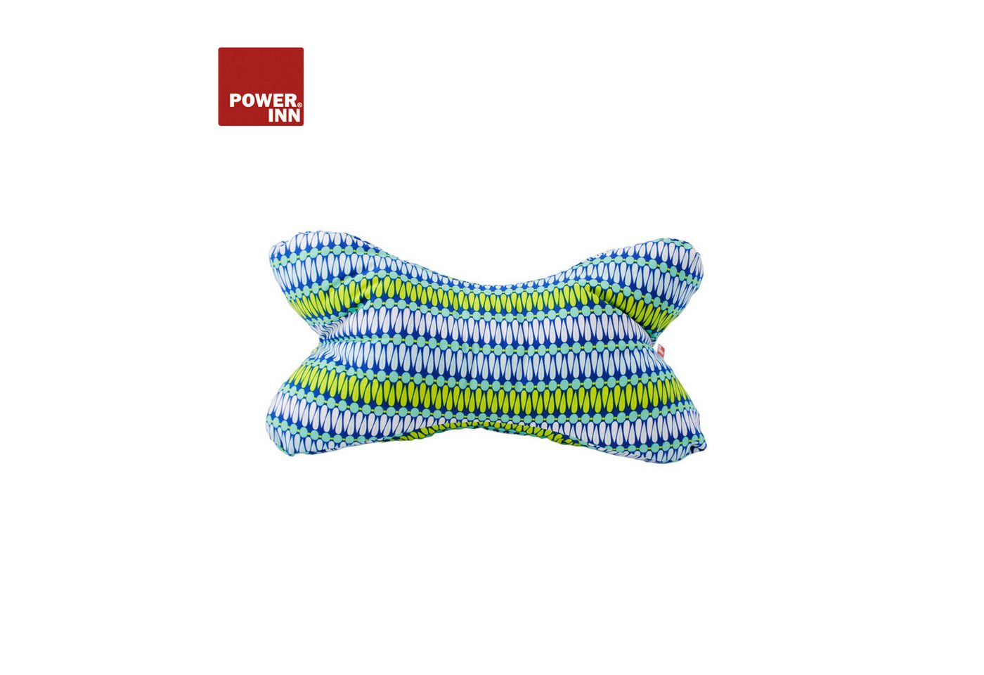 POWER INN Nackenkissen POWER INN Leseknochen, Blau/Grün, Nackenkissen, Reisekissen von POWER INN