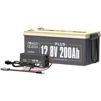 Batterie Lithium Akku LiFePO4 12V 200Ah plus+ 14,6V 20A Ladegerät LiFePO4 Power Queen Zwei Pakete versandt) von POWER QUEEN