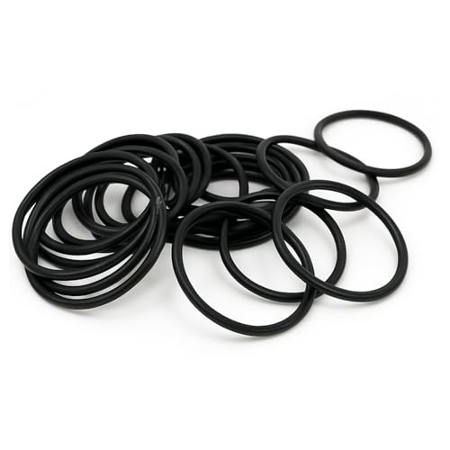Power Rubber O-Ring NBR, 7,7x2,5 mm, Gummidichtung, Dichtungsringe, Nitril, Acrylnitril-Butadien-Kautschuk, Hohe Härte, Ölbeständig, Satz mit 100 Stück, Schwarz von POWER Rubber