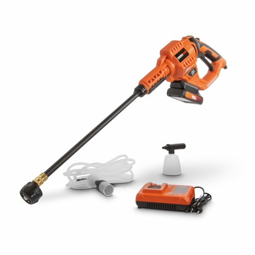 Powerplus Dual Power Akku-Hochdruckreiniger POWDPG80621-20 V Terrassenreiniger, Start/Stopp-Funktion, 25 Bar Druck, inkl. Batterie und Ladegerät von POWERPLUS