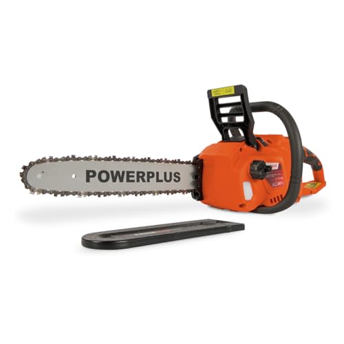Powerplus Dual Power Akku Kettensäge 40V POWDPG7576 - ohne Akku & Ladegerät, 40V Motorsäge mit 350 mm Schwert mit Kettenschmierung, einfache & anspruchsvolle Garten- & Holzarbeit von POWERPLUS