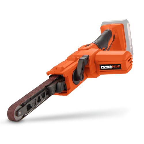Dual Power Akku-Feilenschleifer POWDP50700-20V Elektrowerkzeug Bandschleifer - Fingerschleifer Schleifband 457x13mm - Handschleifer800min-1 - ohne Akku und Ladegerät - mit 1 Acc. von POWERPLUS