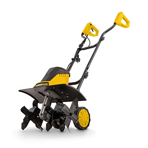 Powerplus Elektrische Gartenfräse POWEG72010 - 1500 W Gartenhacke mit 6 Messer zum Fräsen, Arbeitstiefe max. 220 mm, 450 mm breit, Elektrische Motorhacke, Gartengeräte von POWER plus