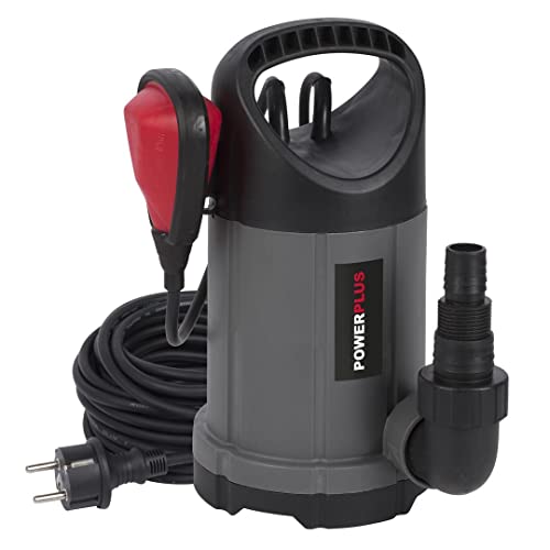 Powerplus Elektrische Wasserpumpe POWEW67902-250 W Tauchmotorpumpe, Maximaltemperatur 35°C und Fördermenge 5000 l/h, Gartenpumpe, Saugpumpe, Tauchpumpe, Gartengeräte von POWER plus