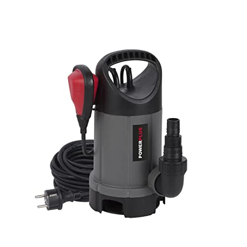 Powerplus Elektrische Wasserpumpe POWEW67904-400 W Unterwasserpumpe, Maximaltemperatur 35°C und Fördermenge 7500 l/h, Gartenpumpe, Saugpumpe, Tauchpumpe, Gartengeräte von POWER plus