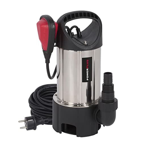 Powerplus Elektrische Wasserpumpe POWEW67912-400 W Tauchmotorpumpe, Maximaltemperatur 35°C und Fördermenge 7500 l/h, Gartenpumpe, Saugpumpe, Tauchpumpe, Gartengeräte von POWER plus