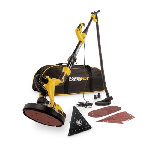Powerplus Elektro-Trockenbauschleifer POWX0477-710W Elektrowerkzeug Schlefimaschine für Trockenbau - Wand und Deckenschleifer Schleifpapier Ø225mm - 1500min-1 - Teleskop - mit 12 Acc. Powerplus Elektro-Trockenbauschleifer POWX0477-710W Elektrowerkzeug Schlefimaschine für Trockenbau - Wand und Deckenschleifer Schleifpapier Ø225mm - 1500min-1 - Teleskop - mit 12 Acc. von POWERPLUS