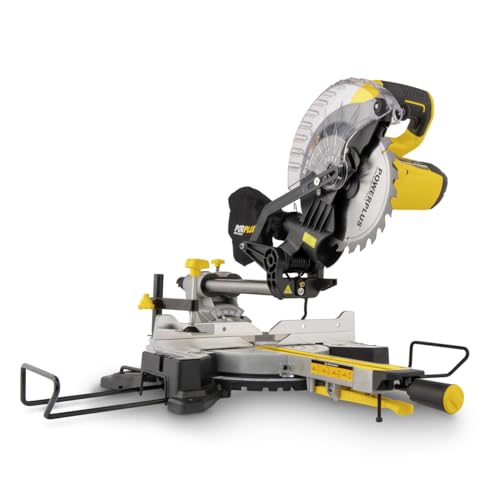 Powerplus elektrische Kapp und Gehrungssäge POWX075710S - 1600W Gehrungs- und Kappsäge, Ø210mm - mit Gehrungsschnitte - mit 1 Acc. von POWERPLUS