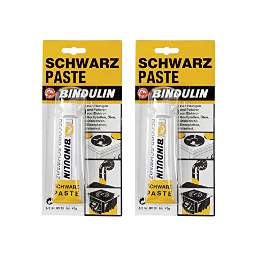 2 x Bindulin Schwarzpaste Metallmattierung, hitzefest, Inhalt: 2 x 45ml von POWERHAUS24