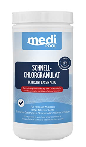 POWERHAUS24 Chlorgranulat organisch - 1KG - schnell löslich - Aktivchlor Mind. 56% Pflegefibel von POWERHAUS24