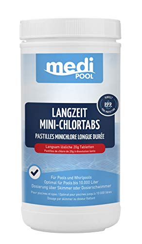 Chlortabletten organisch - 20g - 1KG - langsam löslich - Aktivchlor Mind. 90% - mit POWERHAUS24 Pflegefibel von POWERHAUS24