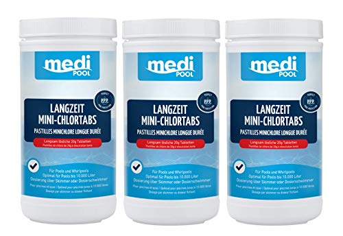 Chlortabletten organisch - 20g - 3KG - langsam löslich - Aktivchlor Mind. 90% - mit POWERHAUS24 Pflegefibel von POWERHAUS24