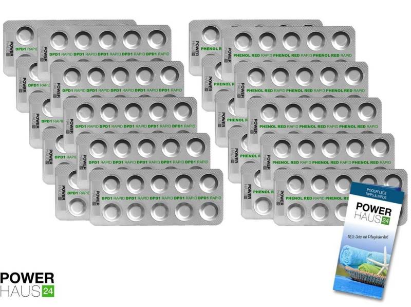 Keksdose SET - 200 Rapid Testtabletten 100 x pH-Wert Phenol, Metal von POWERHAUS24