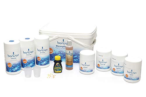 POWERHAUS24 11teiliges Banisan Wasserpflege-Set Erstausstattung Whirlpool mit individuellem Badezusatz-Ginger von POWERHAUS24