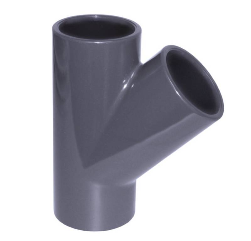 POWERHAUS24 Anschlussstück PVC T-Stück 45 Grad D 50 mm von POWERHAUS24