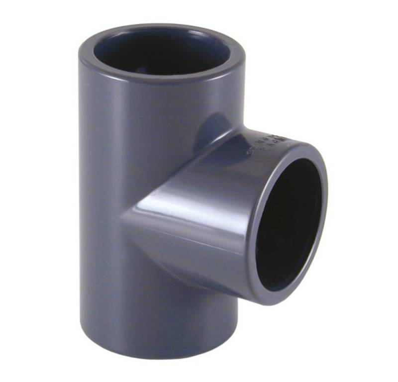 POWERHAUS24 Anschlussstück PVC T-Stück 90 Grad D 50 mm von POWERHAUS24