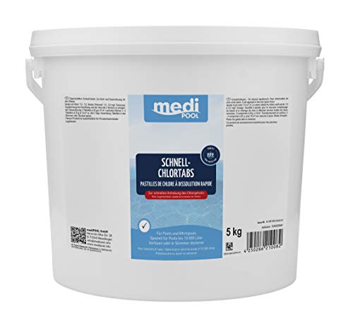 POWERHAUS24 Chlortabletten organisch - 20g - 5KG - schnell löslich - Aktivchlor Mind. 56% Pflegefibel von POWERHAUS24