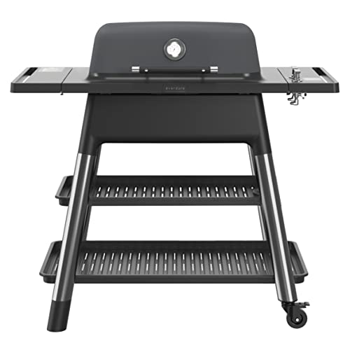 POWERHAUS24 Everdure Force Gasgrill, 2 Hochleistungs-Brenner in O-Form, perfekte Hitzeverteilung, integr. Zusatzfüße für mobilen Einsatz, Farbe: Graphite von POWERHAUS24