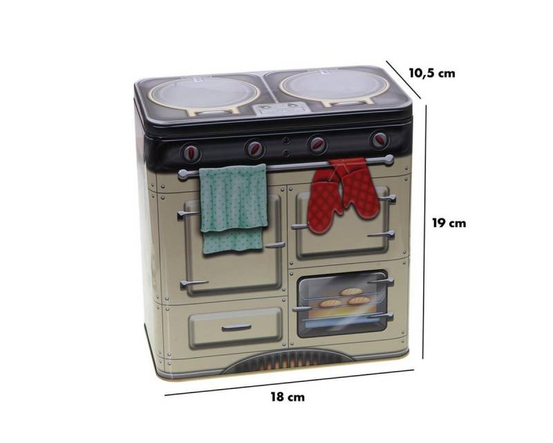 POWERHAUS24 Keksdose Blechdose Backofen für Plätzchen & mehr, 18 cm x 19 cm x 10,5 cm, Blech, (Kein Set) von POWERHAUS24
