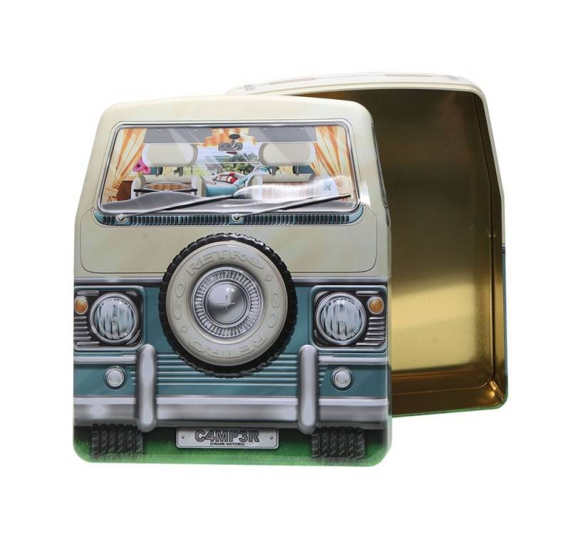 POWERHAUS24 Keksdose Blechdose Camper in Retro-Stil, Blech, (Kein Set) von POWERHAUS24
