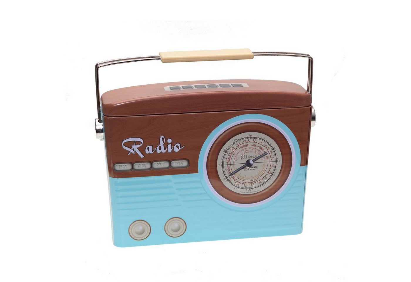 POWERHAUS24 Keksdose Blechdose Radio Deko & Aufbewahrung 21 x 16 cm, Blech, (Spar-Set) von POWERHAUS24