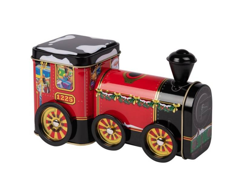 POWERHAUS24 Keksdose Blechdose Santa Express mit Backrezept, Metall, (Kein Set) von POWERHAUS24