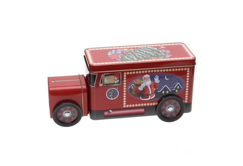 POWERHAUS24 Keksdose Santas Truck winterliche Blechdose, Keksdose, Blech, (Einzelstück) von POWERHAUS24