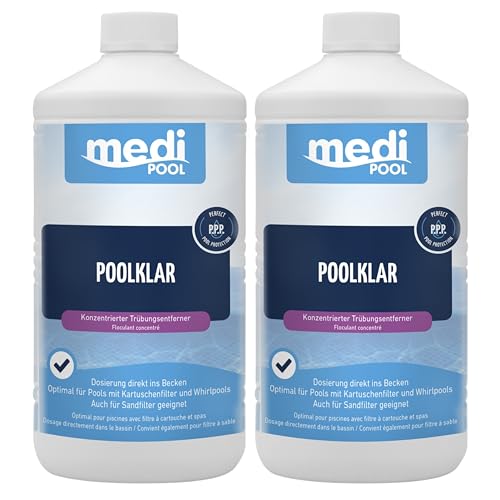 2 x PoolKlar, 2 x 1L von mediPOOL von POWERHAUS24