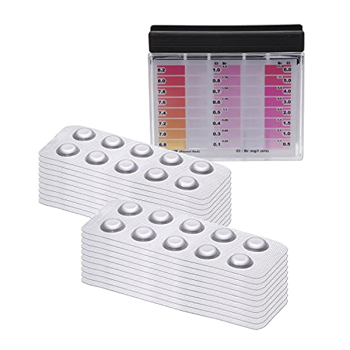 POWERHAUS24 Premium Rapid Tester mit 200 Testtabletten, 100x freies Chlor/Brom und 100x pH, detaillierte Farbskala, bis zu 16 Farbabstufungen, Reagenzien Made in Germany von POWERHAUS24