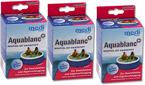 POWERHAUS24 mediPOOL 3 x Aquablanc + MiniPool-Set Sauerstoff, 3 x 320g von POWERHAUS24