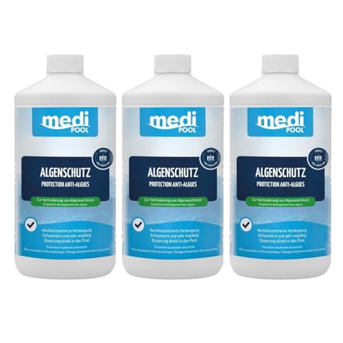 POWERHAUS24 mediPOOL Algenschutz 3X 1 L von POWERHAUS24