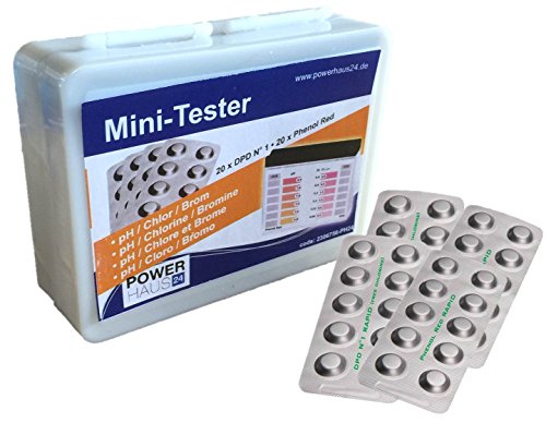 Powerhaus24 Mini-Pooltester inkl. 40 Testtabletten von POWERHAUS24