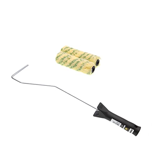 Profi Malerwalze GREENLINE ELITE 2 Stück je 10 cm mit einem Rollenhalter, robust, langlebig & leicht auswaschbar von POWERHAUS24