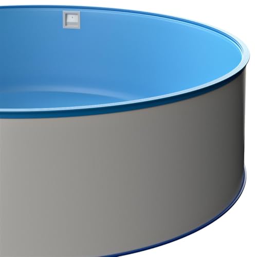 Runder Stahlwandpool Ø 8,00 x 1,20 m, Stahlwand 0,6 mm, inkl. Bodenschienen & Handlauf, Innenhülle 0,6 mm in Blau, Premium Qualität, Made in Europe Runder Stahlwandpool Ø 8,00 x 1,20 m, Stahlwand 0,6 mm, inkl. Bodenschienen & Handlauf, Innenhülle 0,6 mm in Blau, Premium Qualität, Made in Europe von POWERHAUS24
