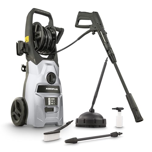 Power Plus Elektrischer Hochdruckreiniger POWXG90503-2200 Watt Terrassenreiniger, Start/Stopp-Funktion, Max. 170 Bar Druck und 50°C Temperatur, 8 m Schlauch und Zubehör inbegriffen Power Plus Elektrischer Hochdruckreiniger POWXG90503-2200 Watt Terrassenreiniger, Start/Stopp-Funktion, Max. 170 Bar Druck und 50°C Temperatur, 8 m Schlauch und Zubehör inbegriffen von POWERPLUS